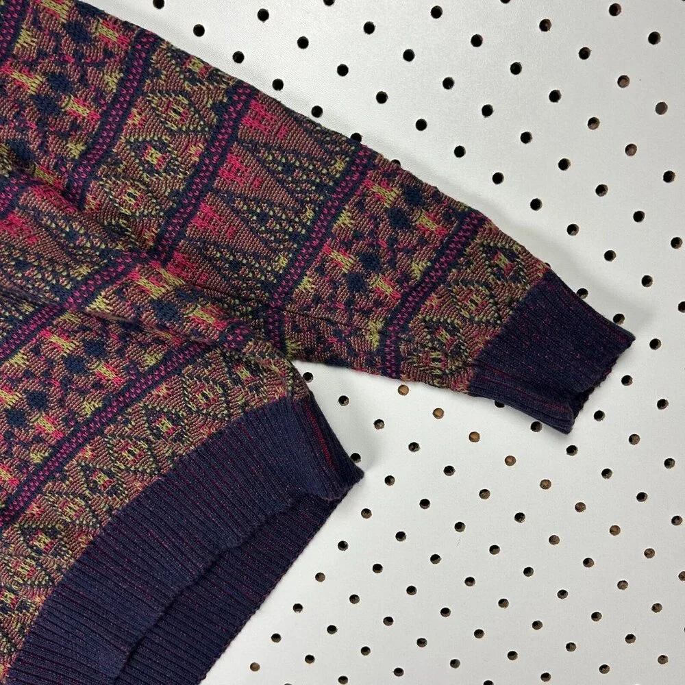 Walter Hagen Italian Made Knit Sweater Men's Medium Multicolor Coogi STYLE Italy